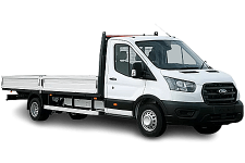 Van Hire Hampton - White Ford Transit Dropside Van - Van hire Hampton